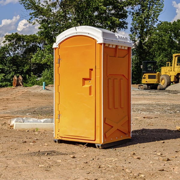 how often are the porta potties cleaned and serviced during a rental period in Castro County Texas